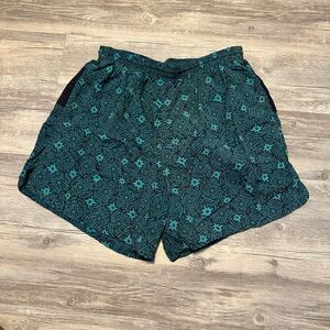 Speedo Green Black Athletic Swim Shorts Lightweight